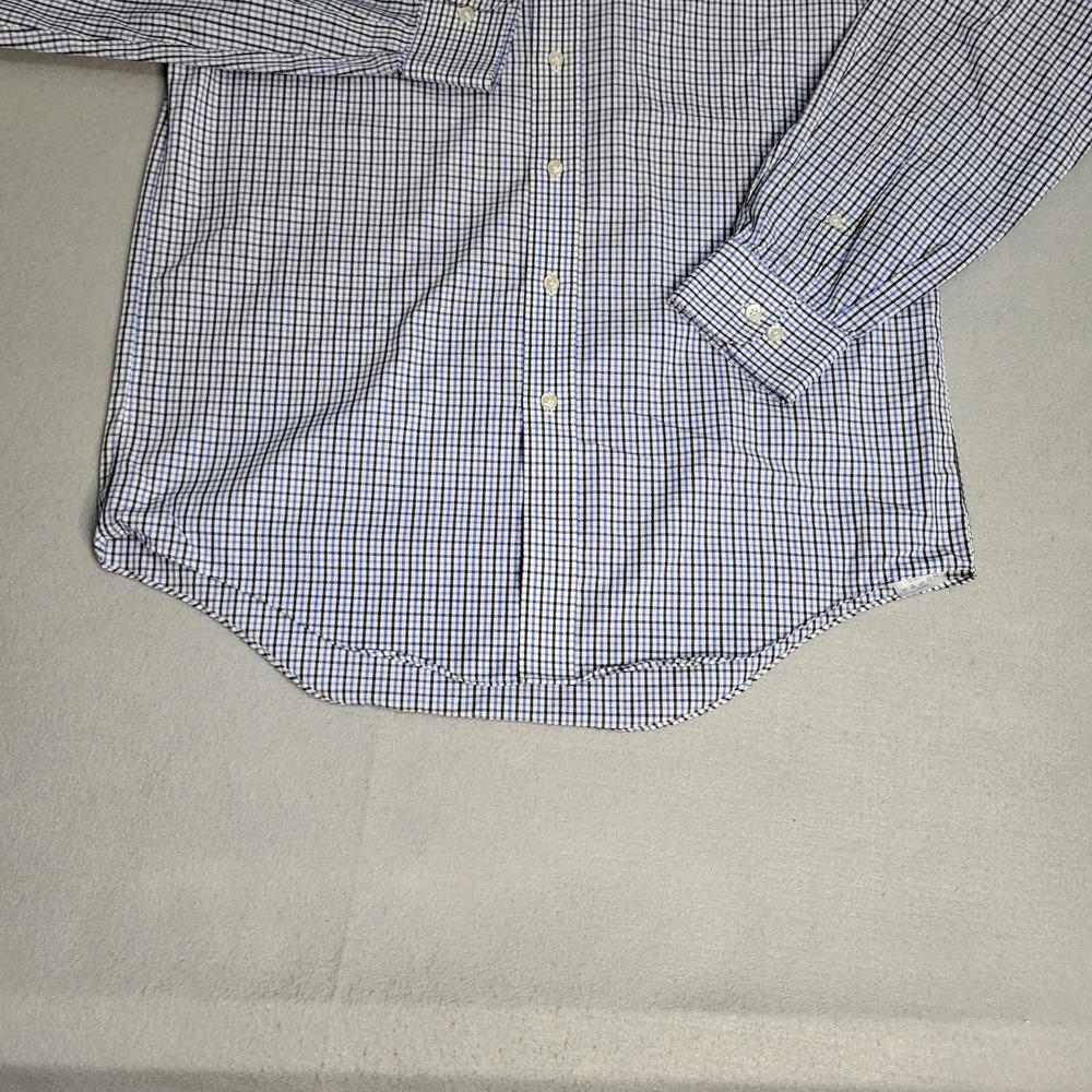 Lands End Checked Long Sleeve Button Down Casual Shirt Men's 15 1/2 (34-35) - Picture 3 of 9